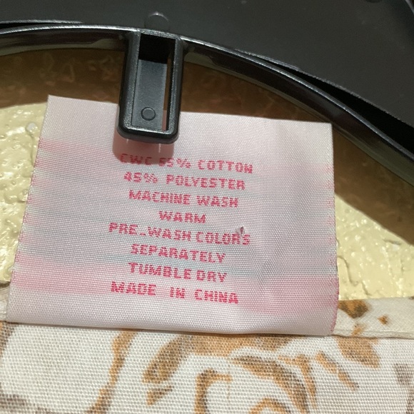 Nurse Scrub Top Brown Cream Floral NWT by Miami Uniforms S Pullover Pockets - Picture 10 of 14